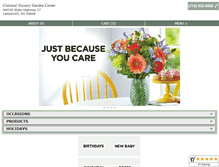 Tablet Screenshot of colonialnurserygardencenter.com
